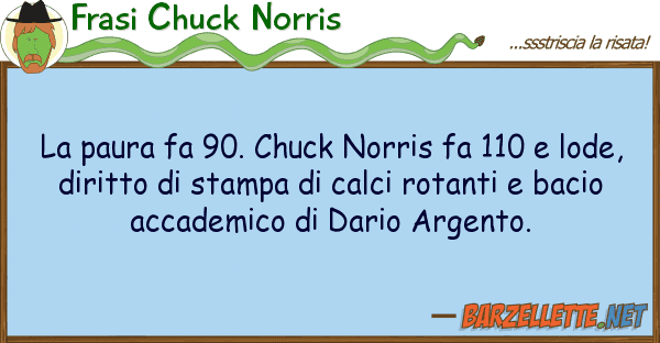 Frasi Chuck Norris paura fa 90. chuck norris fa 110