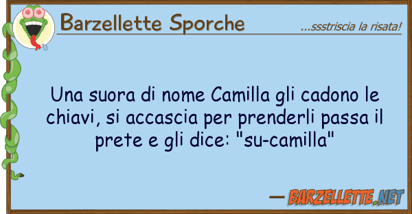 Barzellette Sporche suora nome camilla cadono