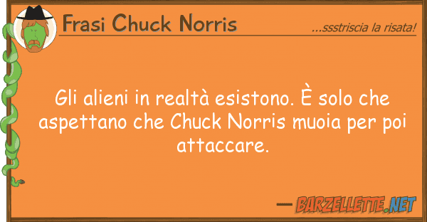 Frasi Chuck Norris alieni realtà esistono. è solo