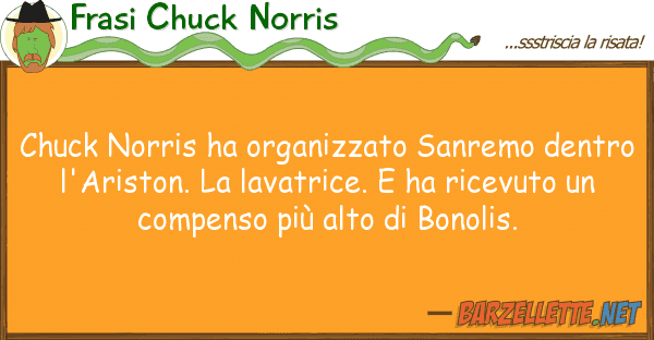 Frasi Chuck Norris chuck norris ha organizzato sanremo dent