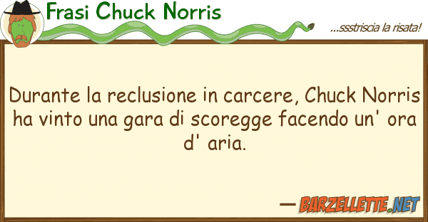 Frasi Chuck Norris durante reclusione carcere, chuck