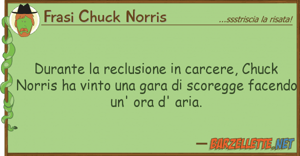 Frasi Chuck Norris durante reclusione carcere, chuck
