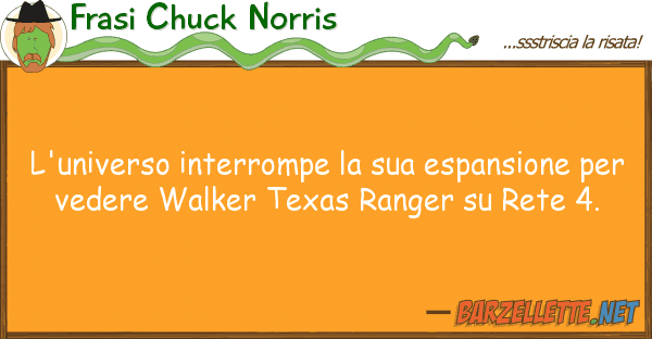 Frasi Chuck Norris l'universo interrompe espansione