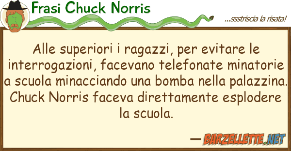 Frasi Chuck Norris superiori ragazzi, evitare