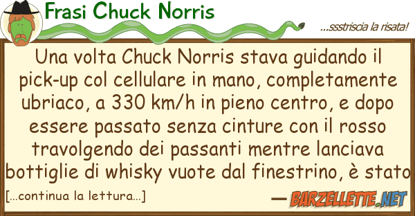 Frasi Chuck Norris volta chuck norris stava guidando