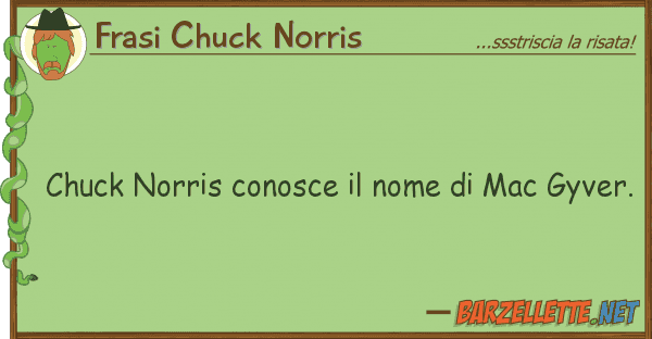 Frasi Chuck Norris chuck norris conosce nome mac gyve