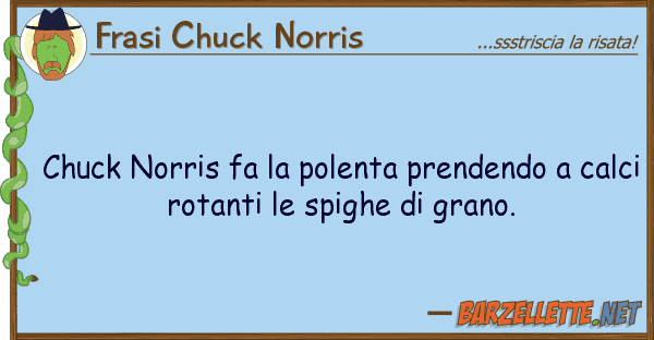 Frasi Chuck Norris chuck norris fa polenta prendendo