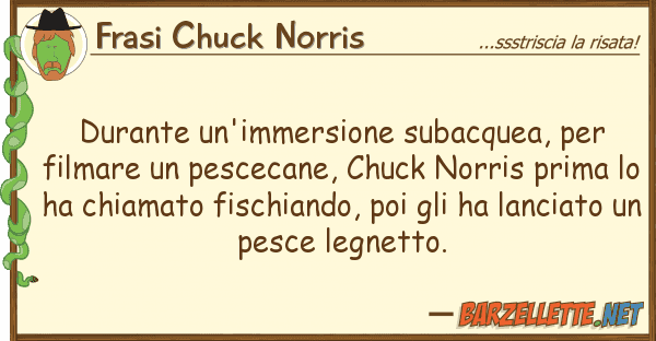 Frasi Chuck Norris durante un'immersione subacquea, fil