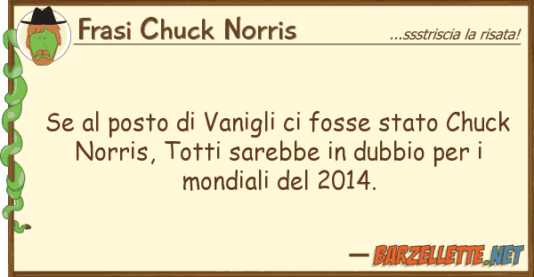 Frasi Chuck Norris posto vanigli fosse stato ch