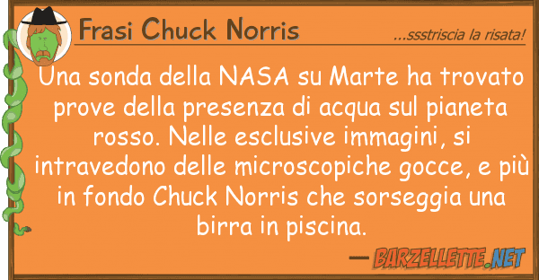 Frasi Chuck Norris sonda nasa marte ha trovato