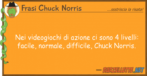 Frasi Chuck Norris videogiochi azione sono 4 live