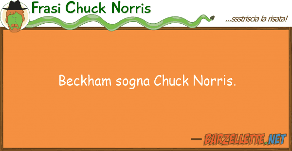 Frasi Chuck Norris beckham sogna chuck norris.