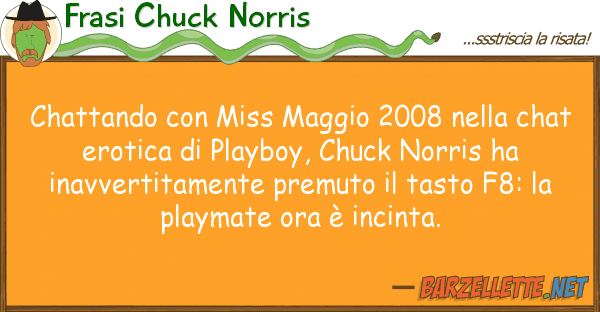 Frasi Chuck Norris chattando miss maggio 2008 cha