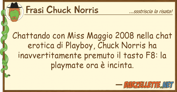 Frasi Chuck Norris chattando miss maggio 2008 cha