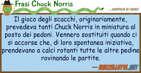 Frasi Chuck Norris gioco scacchi, originariamente,