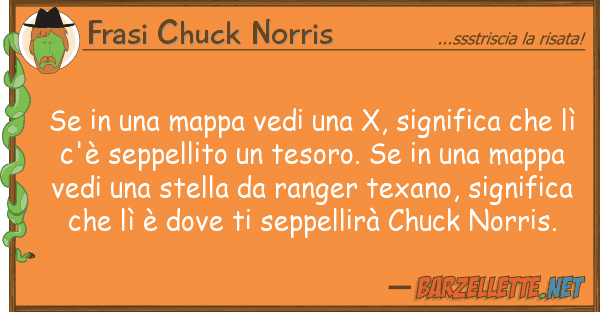 Frasi Chuck Norris mappa vedi x, significa ch
