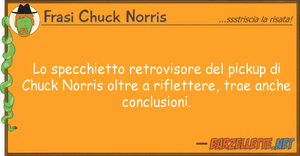 Frasi Chuck Norris specchietto retrovisore pickup