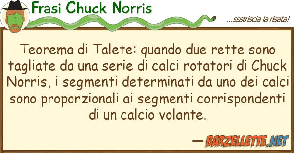 Frasi Chuck Norris teorema talete: quando due rette sono