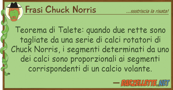 Frasi Chuck Norris teorema talete: quando due rette sono