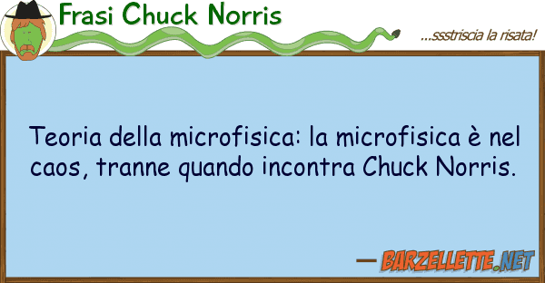 Frasi Chuck Norris teoria microfisica: microfisica