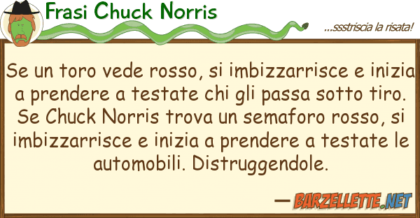 Frasi Chuck Norris toro vede rosso, imbizzarrisce