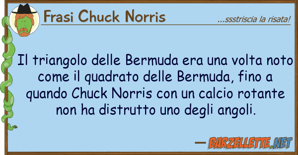 Frasi Chuck Norris triangolo bermuda era volta