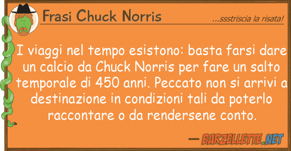 Frasi Chuck Norris viaggi tempo esistono: basta farsi