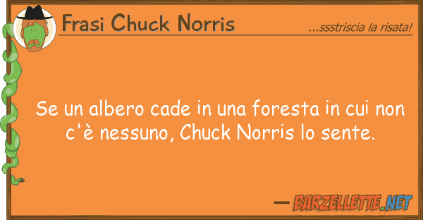 Frasi Chuck Norris albero cade foresta