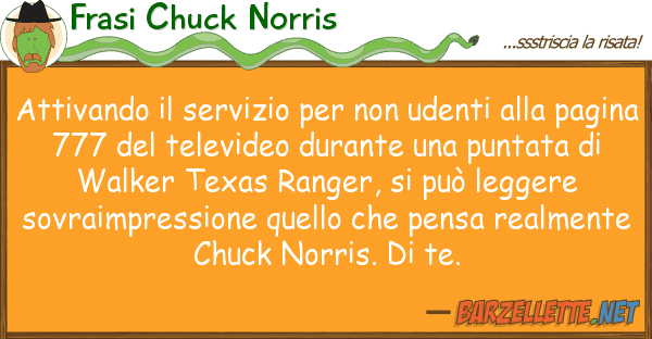 Frasi Chuck Norris attivando servizio udenti