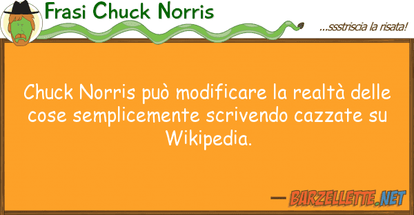 Frasi Chuck Norris chuck norris può modificare realtà