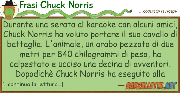 Frasi Chuck Norris durante serata karaoke alcuni
