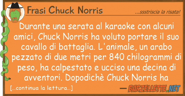 Frasi Chuck Norris durante serata karaoke alcuni