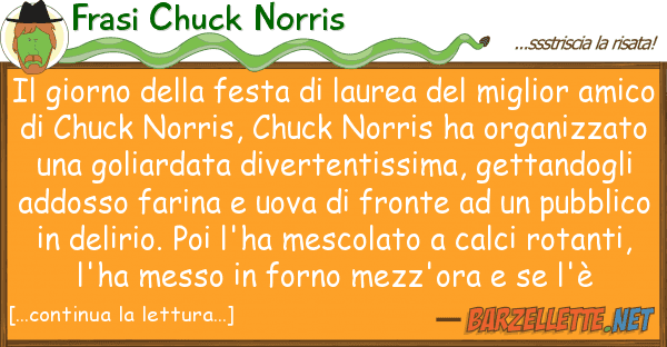 Frasi Chuck Norris giorno festa laurea migl