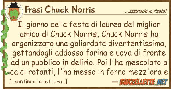 Frasi Chuck Norris giorno festa laurea migl