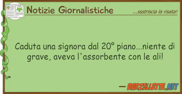 Notizie Giornalistiche caduta signora 20° piano...nien