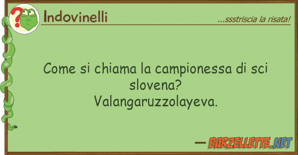 Indovinelli chiama campionessa sci slo