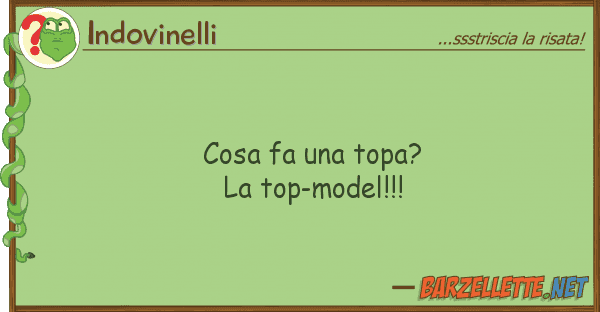 Indovinelli cosa fa topa? top-model!!!