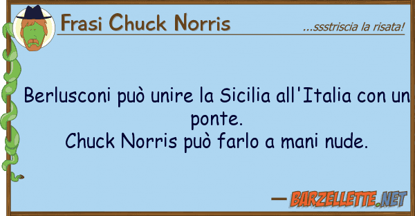 Frasi Chuck Norris berlusconi può unire sicilia all'ita