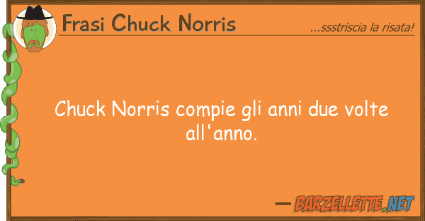 Frasi Chuck Norris chuck norris compie anni due volte