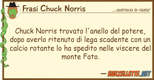 Frasi Chuck Norris chuck norris trovato l'anello potere