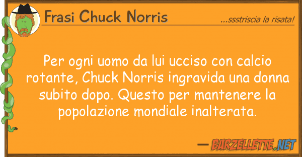 Frasi Chuck Norris ogni uomo ucciso calcio r