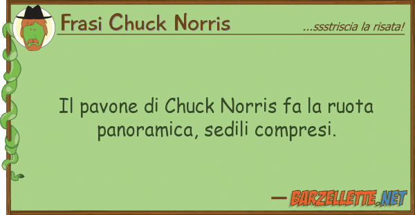 Frasi Chuck Norris pavone chuck norris fa ruota pa