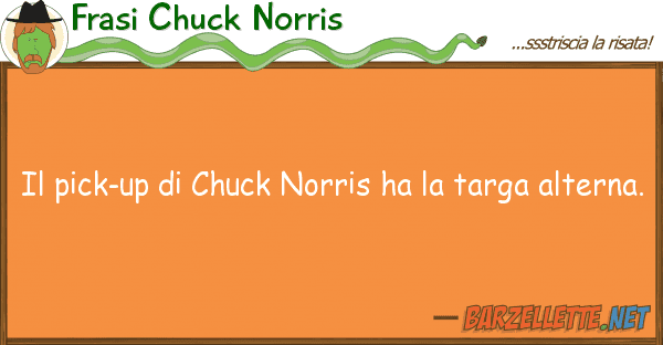 Frasi Chuck Norris pick-up chuck norris ha targa