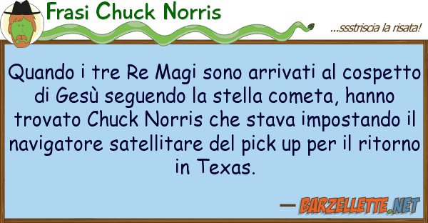 Frasi Chuck Norris quando tre re magi sono arrivati co