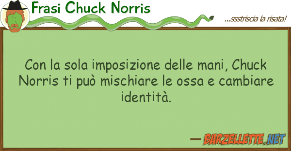 Frasi Chuck Norris sola imposizione mani, chuc