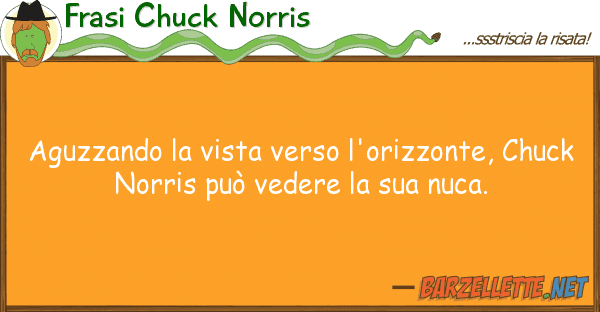 Frasi Chuck Norris aguzzando vista verso l'orizzonte, ch