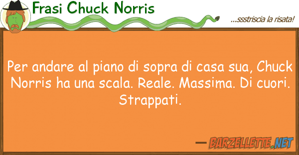 Frasi Chuck Norris andare piano sopra casa