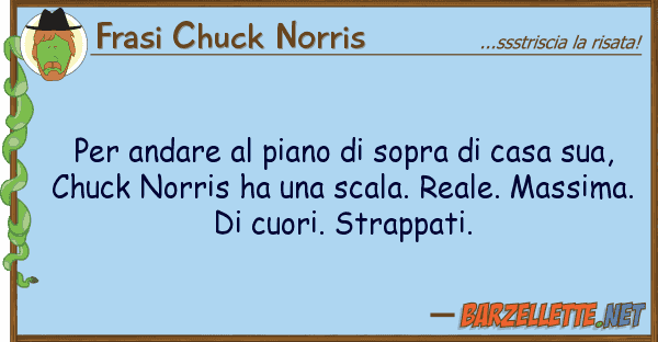 Frasi Chuck Norris andare piano sopra casa
