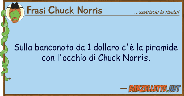 Frasi Chuck Norris banconota 1 dollaro c'è pir