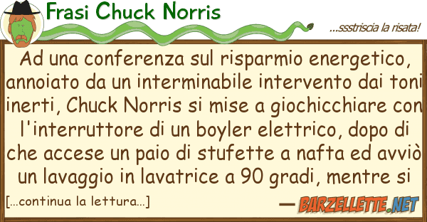 Frasi Chuck Norris conferenza risparmio energeti